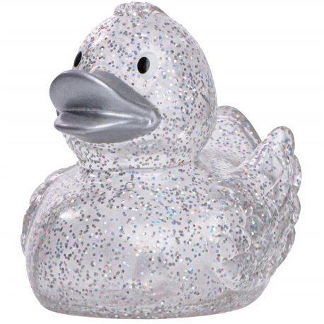 Badeend Ducky 7,5 cm DR glitter zilver  Overige kleuren