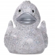 Gummi ente Ducky 7,5 cm DR glitzer silber  Übrige farben