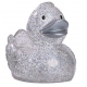 Badeend Ducky 7,5 cm DR glitter zilver  Overige kleuren