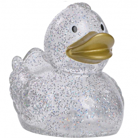 Gummi ente Ducky 7,5 cm DR glitzer gold  Übrige farben
