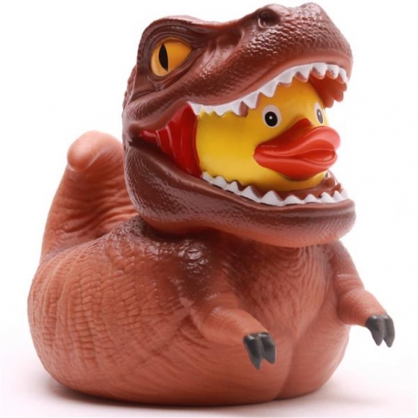 Rubber duck T-Rex brown F  Animal ducks