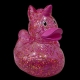 Rubber duck unicorn glitter pink F  Animal ducks