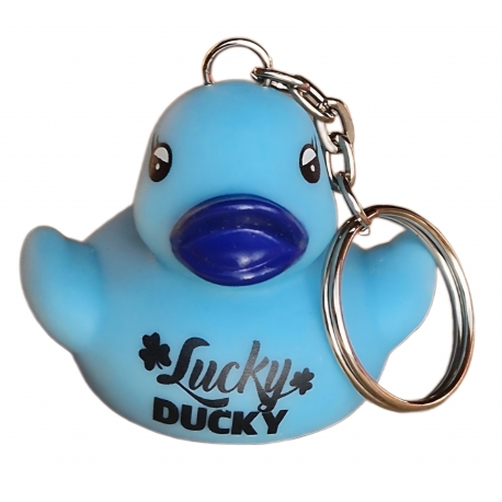 DUCKY TALK Lucky Ducky Schlüsselhanger Blau  Schlüsselringen