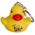 DUCKY TALK Thank you sleutelhanger geel