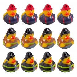 Rubber duck mini fireman (per 3)  Mini ducks