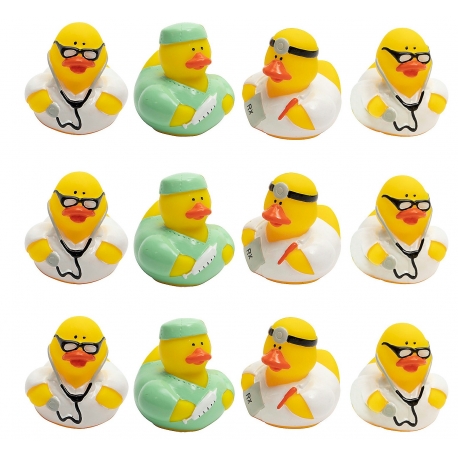 Rubber duck mini doctor (per 3)  Mini ducks