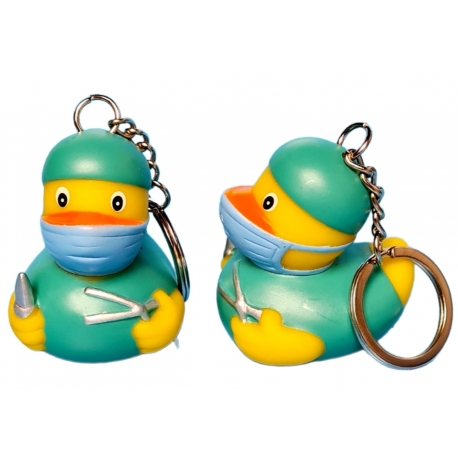 Schlüsselanhänger ente Chirurg  Schlüsselringen