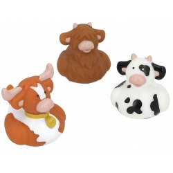 Rubber duck mini cow (per 3)  Mini ducks