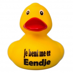 DUCKY TALK Je bent me er eendje yellow  Ducks with text