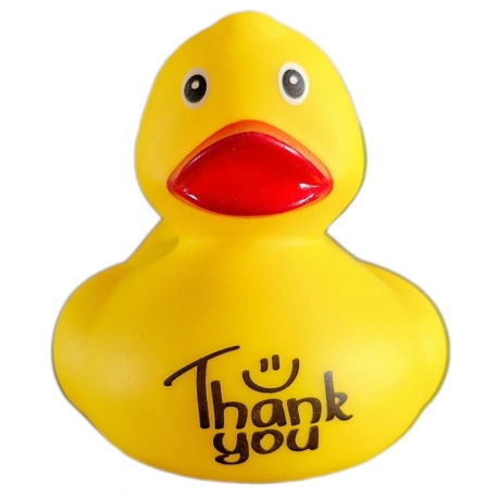 DUCKY TALK Thank You Gelb  Enten mit tekst