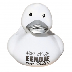 DUCKY TALK Niet in je eendje maar samen  Eendjes met tekst