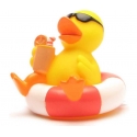 Gummiente Urlaub Schwimmring Sonnenbrille D