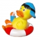 Rubber duck Holiday swimming blue cap F  More ducks