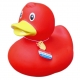 Ente mit eigenen Name/Text 12.5 CM Rot  Ente mit eigenen tekst