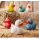 Stroh Gummi ente Ducky 7,5 cm DR  Übrige farben