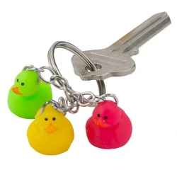 Micro duck sleutelhanger met 3 eendjes  Mini eendjes