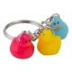 Micro Duck Keychain with 3 Ducks  Mini ducks