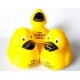 Gummi-ente gelb mit rotem Schnabel 8,5 cm B  Gelb
