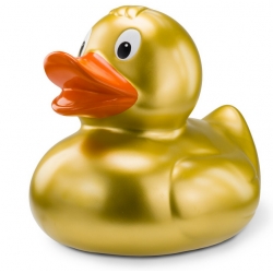 Badeend GOUD groot XL 28 cm  Grote eenden