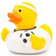 Soccer Rubber Duck white shirt D  Sport ducks