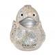 Badeend Ducky 7,5 cm DR glitter zilver  Overige kleuren