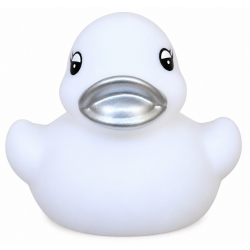 Rubber duck white silver B  Silver
