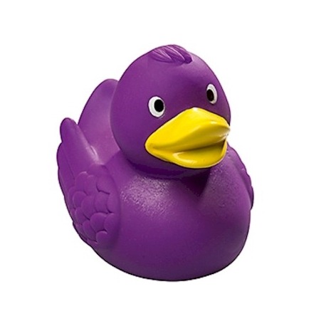 Gummi ente Ducky 7,5 cm DR violett  Übrige farben
