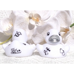 Rubber duck JUST MARRIED silver  Silver