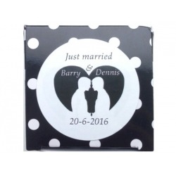 Sticker just married bruidegommen (24 stuks)  Stickers