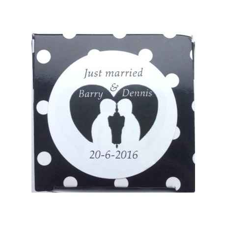Sticker just married bruidegommen (24 stuks)  Stickers