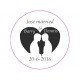 Sticker just married bruidegommen (24 stuks)  Stickers