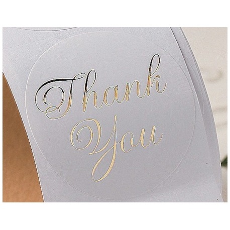 Sticker rol Thank You goud  Stickers