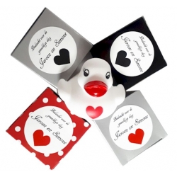 Sticker Bedankt voor de gezellige dag black heart (24 pieces)  Stickers