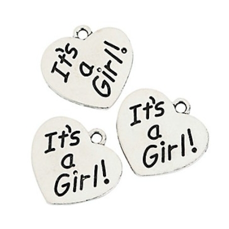 It’s a Girl Charms (12 Stück)  Geburts geschenke