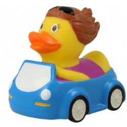 Gummi-ente Autofahrer blau LILALU  Lilalu