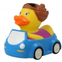 Gummi-ente Autofahrer blau LILALU