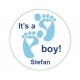Sticker It´s a boy baby feet (24 pieces)  Stickers