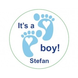 Sticker It´s a boy baby voetjes (24 stuks)  Stickers