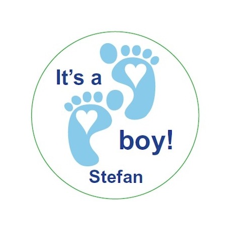 Sticker It´s a boy baby feet (24 pieces)  Stickers