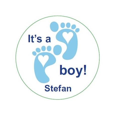 Sticker It´s a boy baby feet (24 pieces)  Stickers