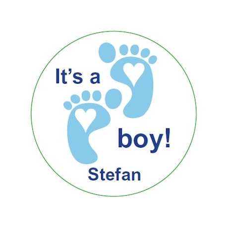 Sticker It´s a boy baby voetjes (24 stuks)  Stickers