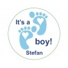 Sticker It´s a boy baby feet (24 pieces)