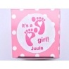 Sticker It´s a girl baby voetjes (24 stuks)