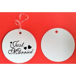 JUST MARRIED label  Wedding gifts