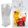 Transparant plastic bag with block bottom