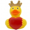 Rubber duck with heart and crown LILALU
