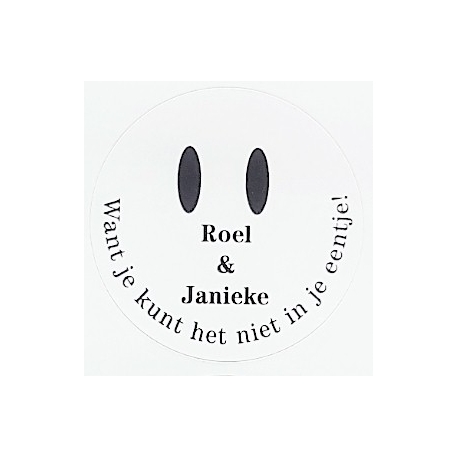 Sticker want je kan het niet in je eendje (24 pieces)  Stickers