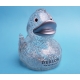 Badeend Ducky 7,5 cm DR glitter zilver  Overige kleuren