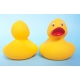Badeend geel met rode snavel 8 cm B  Geel