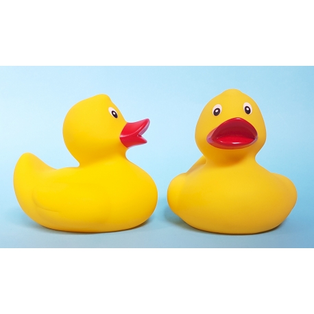 Rubberduck yellow red beak 8 cm B  Yellow
